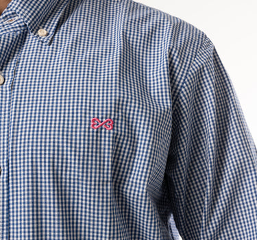 Basic checked shirt - Dark blue