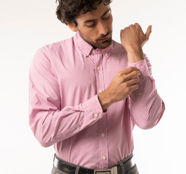 Camisa básica cuadros - Fucsia