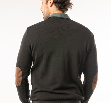 Basic V-neck yarn sweater - Black